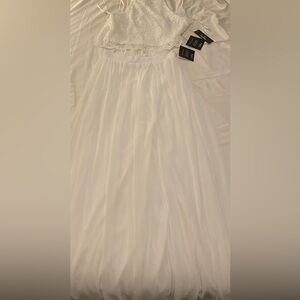 Lulu's White Lace Skirt and top